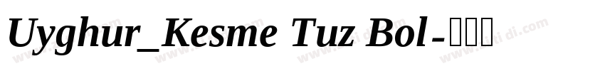 Uyghur_Kesme Tuz Bol字体转换